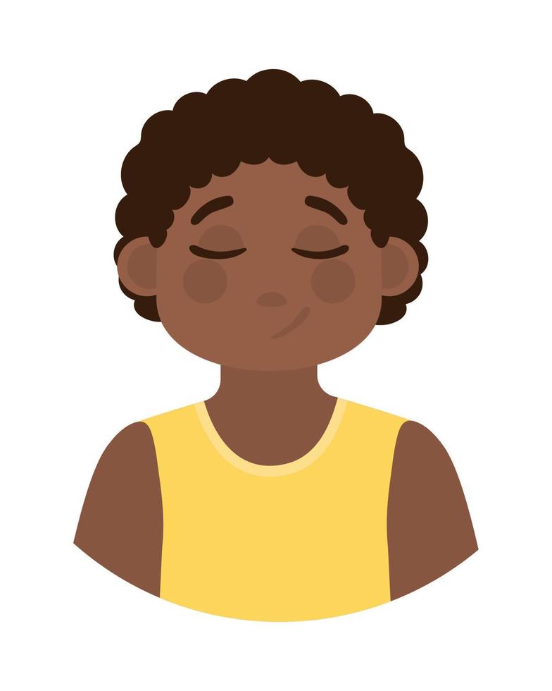 afro american boy vector