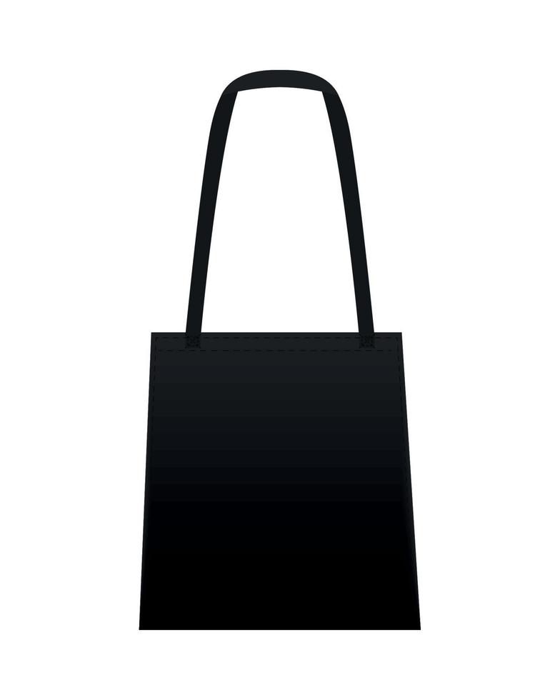 black shopping bag vector
