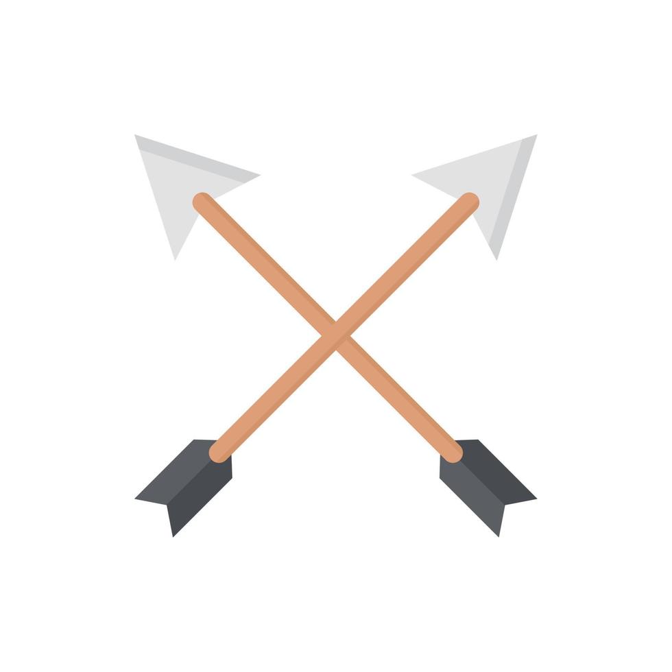 crossed wooden arrows vector
