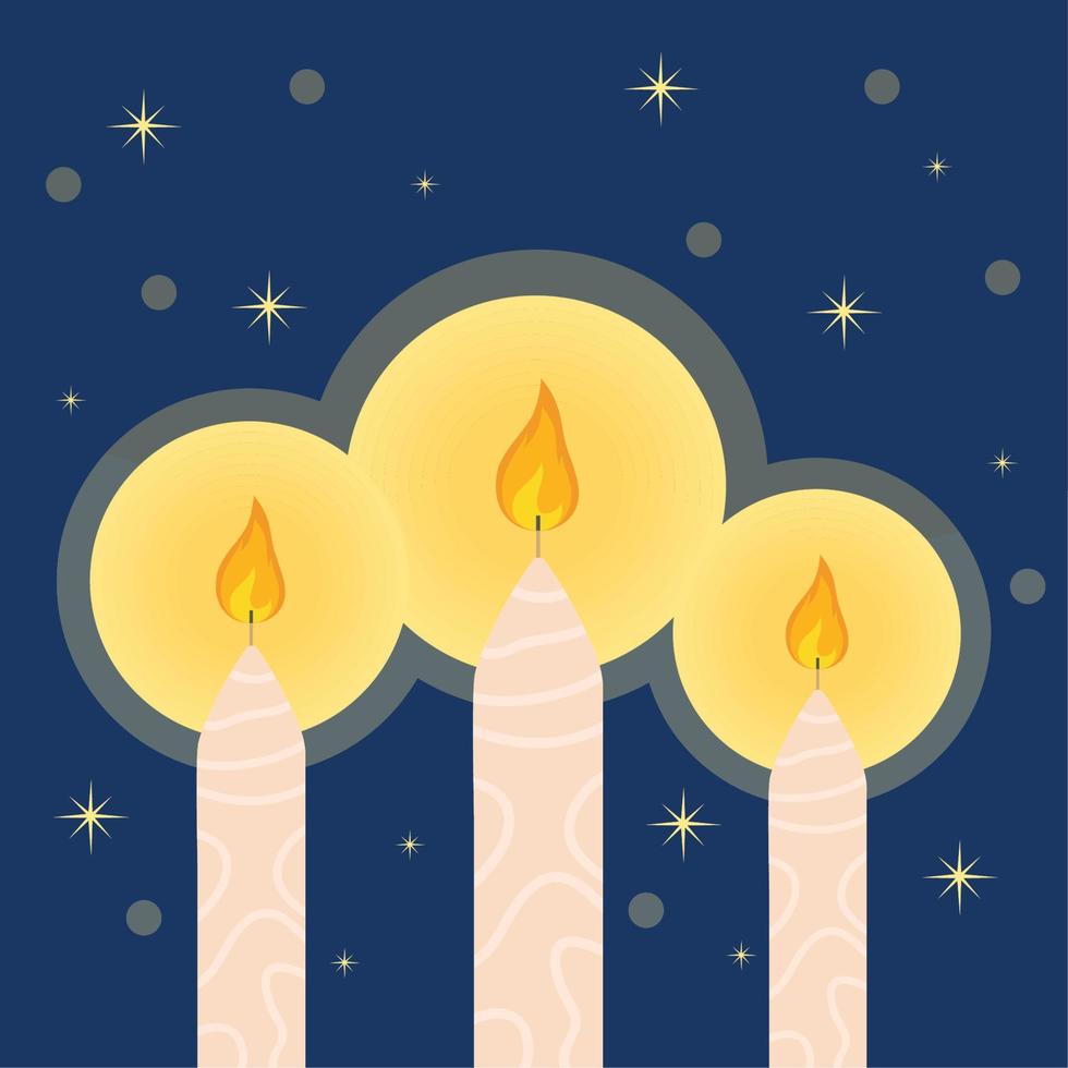 candles glowing flame vector