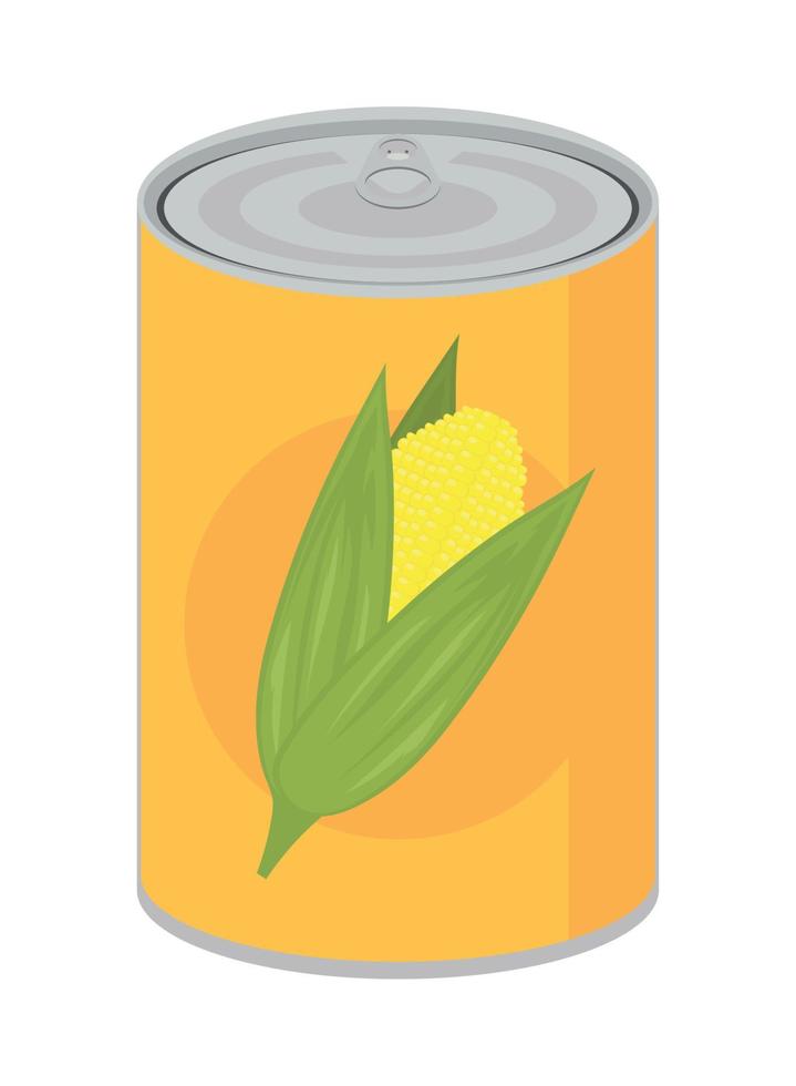 canned food corn vector