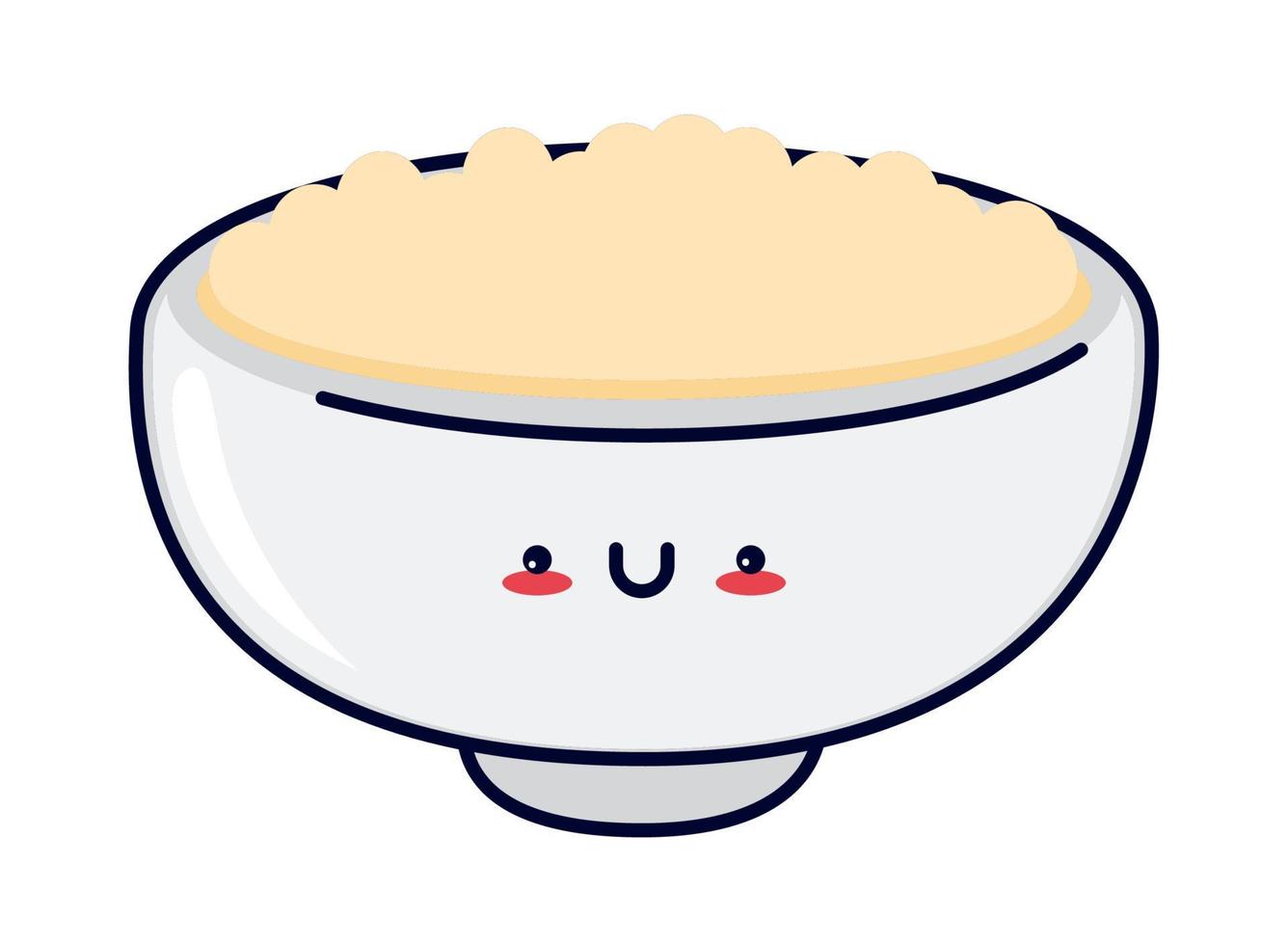 comida para bolo de arroz kawaii desenho japonês 1845873 Vetor no Vecteezy