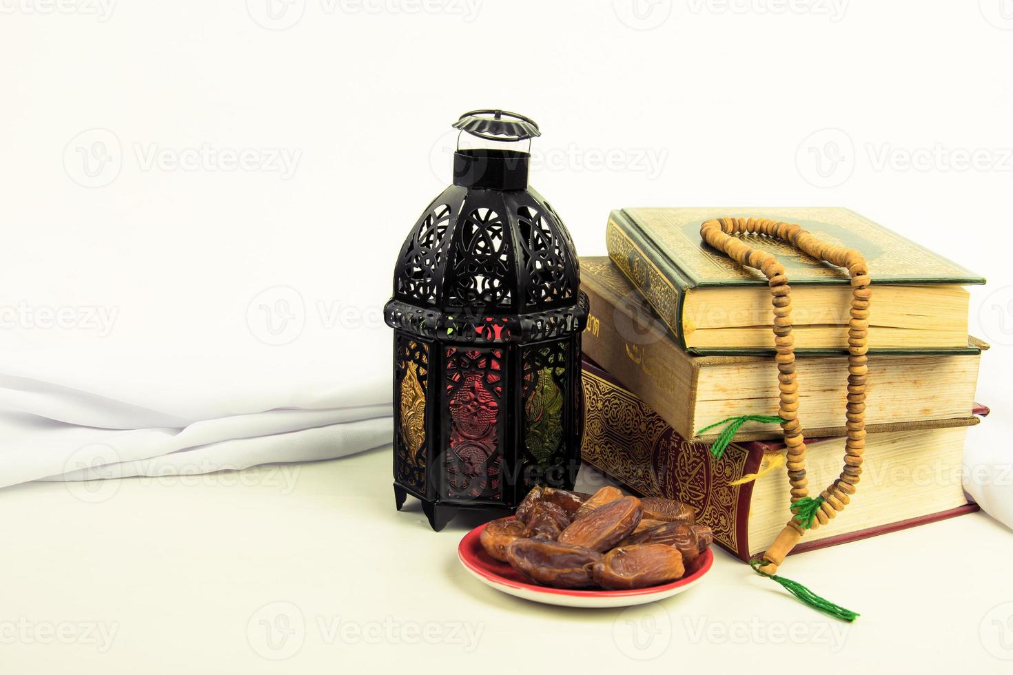 lighted Lantern style Arab or Morocco vintage candle lantern for Muslim community holy month Ramadan Kareem photo
