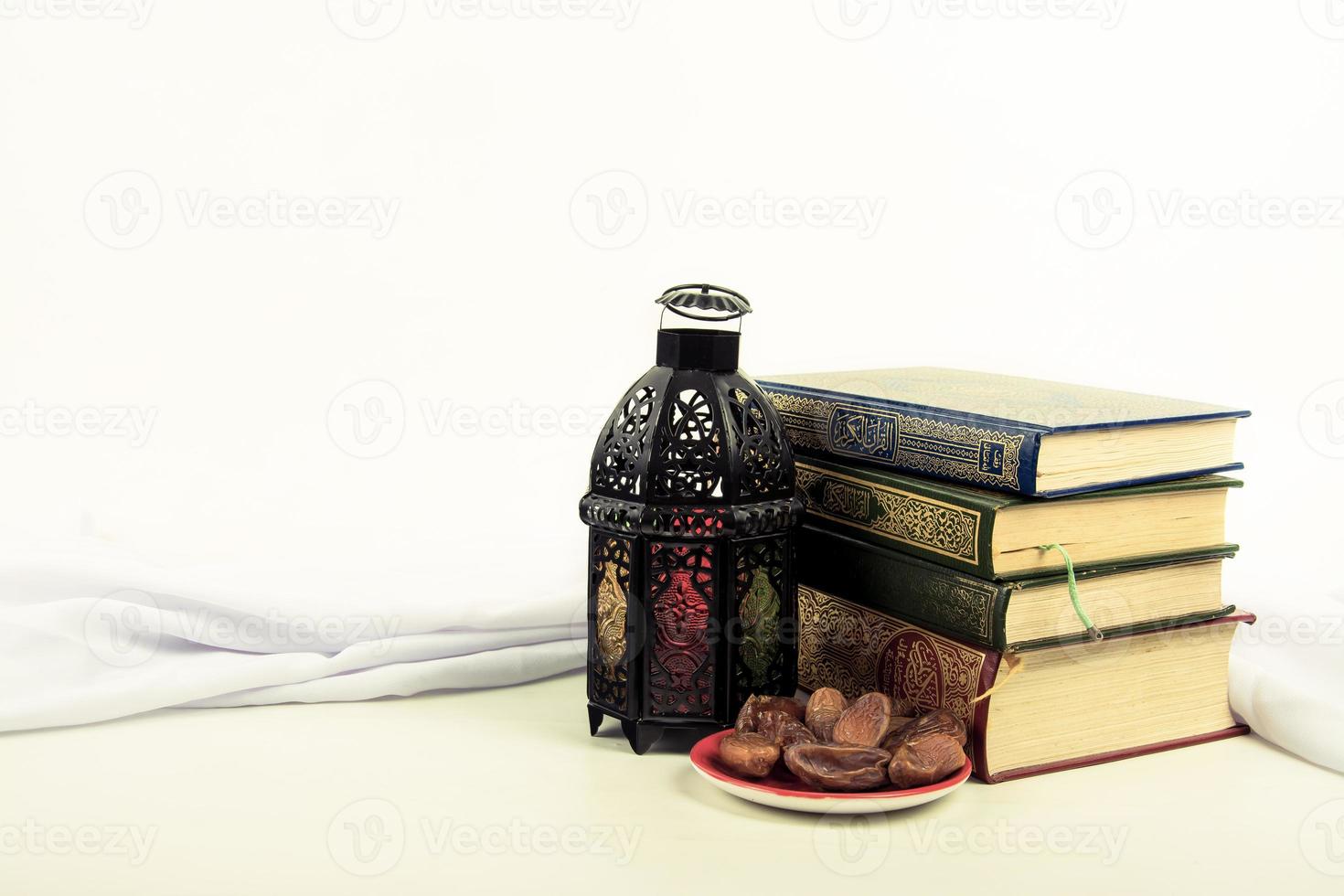 lighted Lantern style Arab or Morocco vintage candle lantern for Muslim community holy month Ramadan Kareem photo