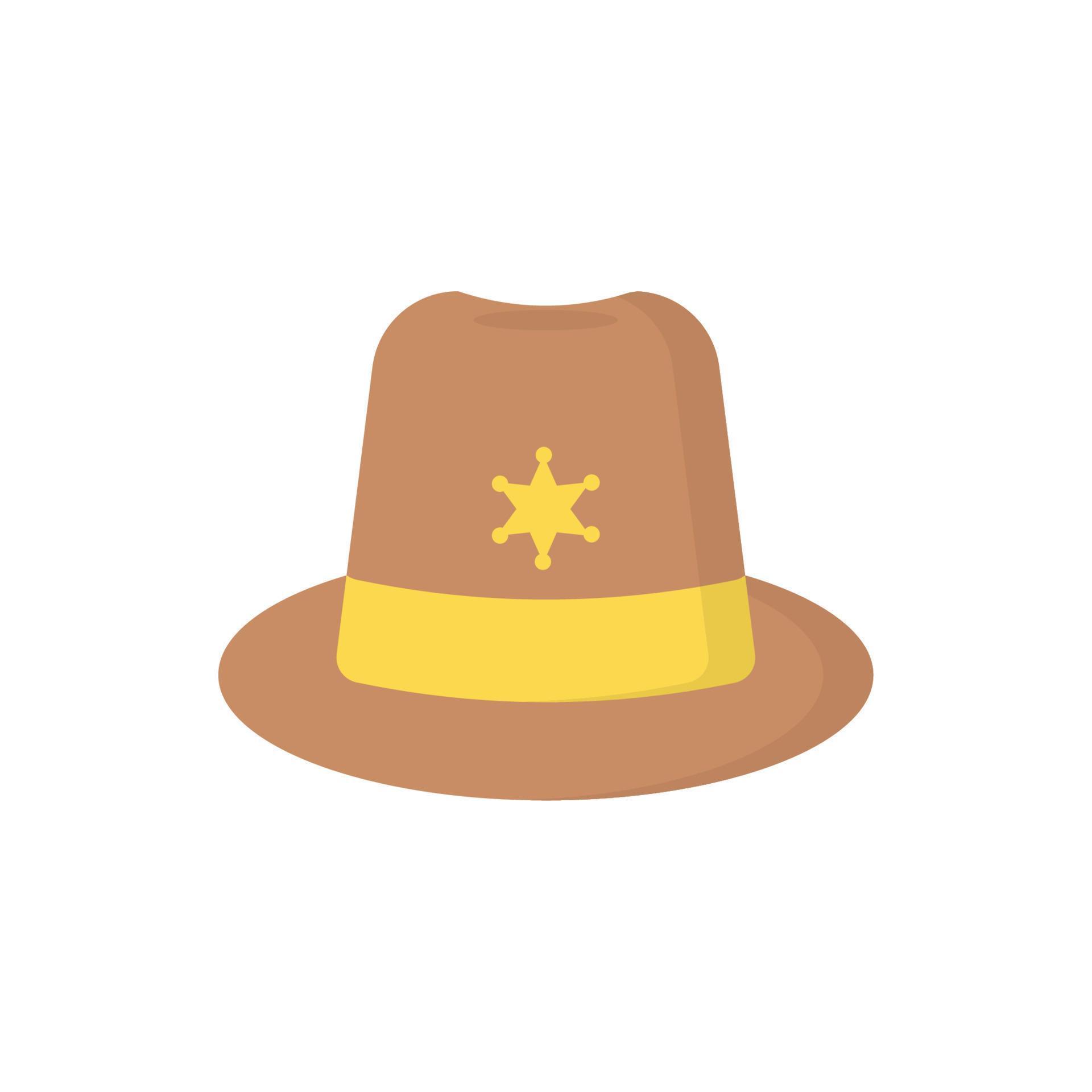 sheriff hat with star 10967004 Vector Art at Vecteezy