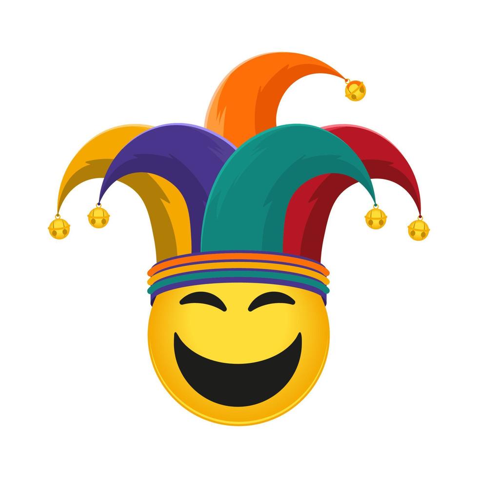 emoji del día de los inocentes con sombrero vector