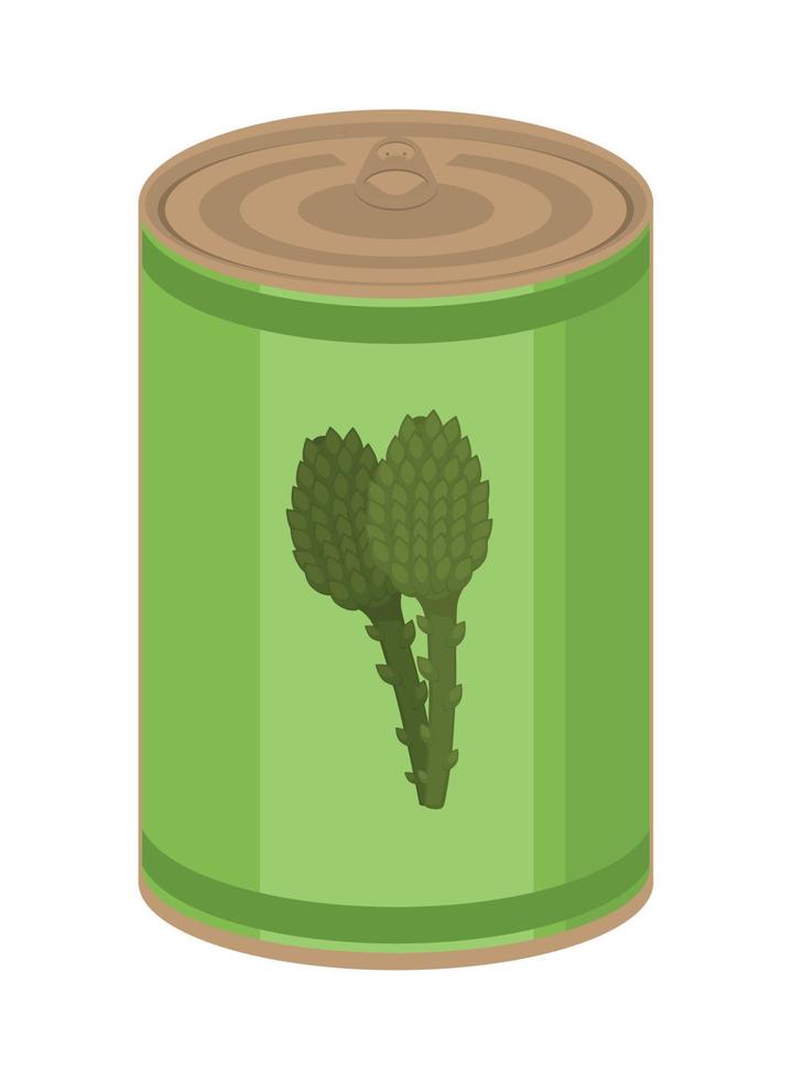 canned food asparagus vector