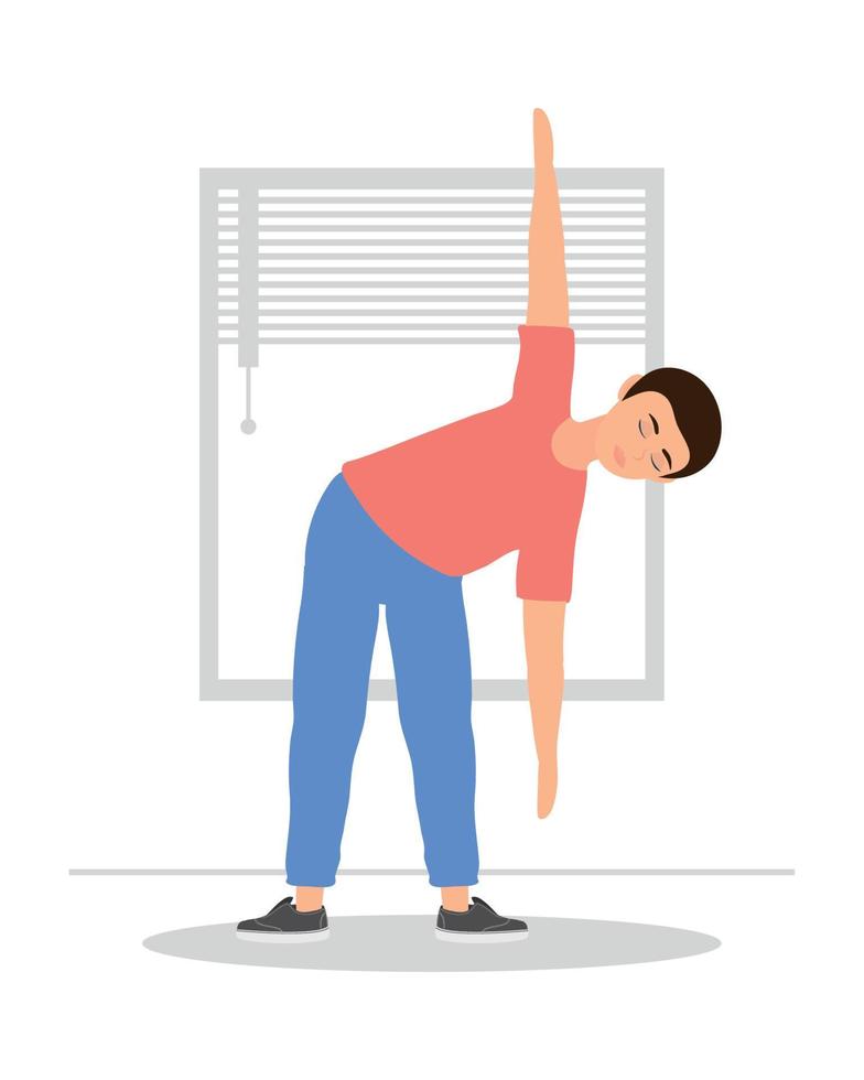 hombre haciendo yoga vector