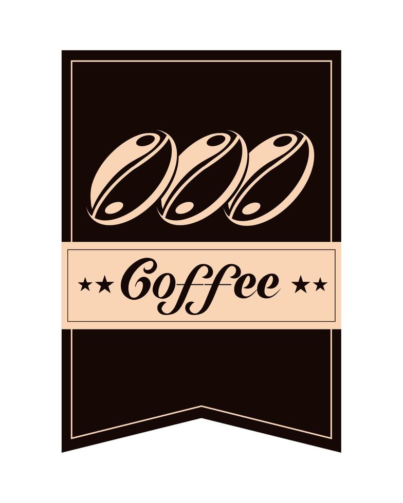 coffee label flat icon vector