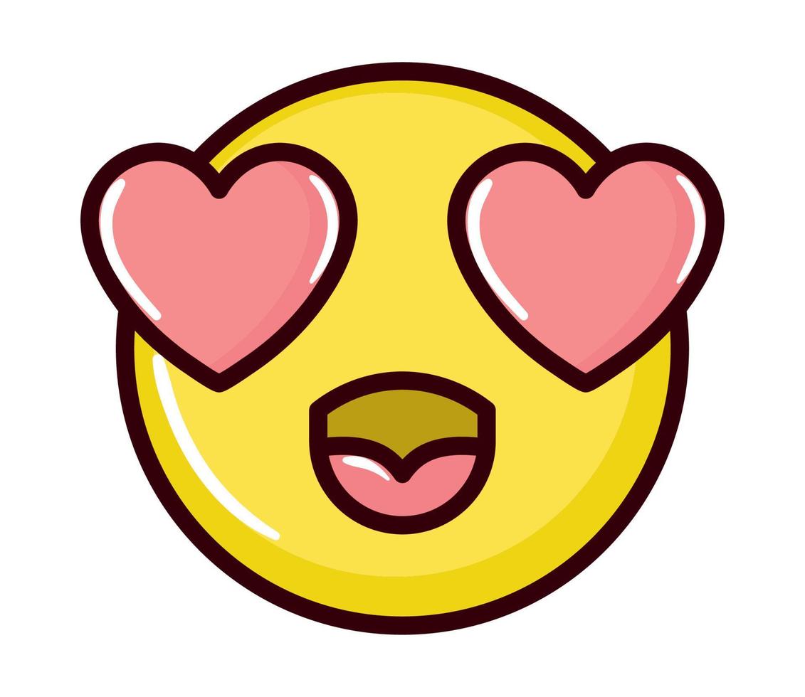 emoticon in love vector
