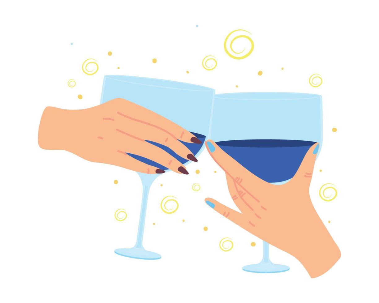 cheers celebrating with liquor vector
