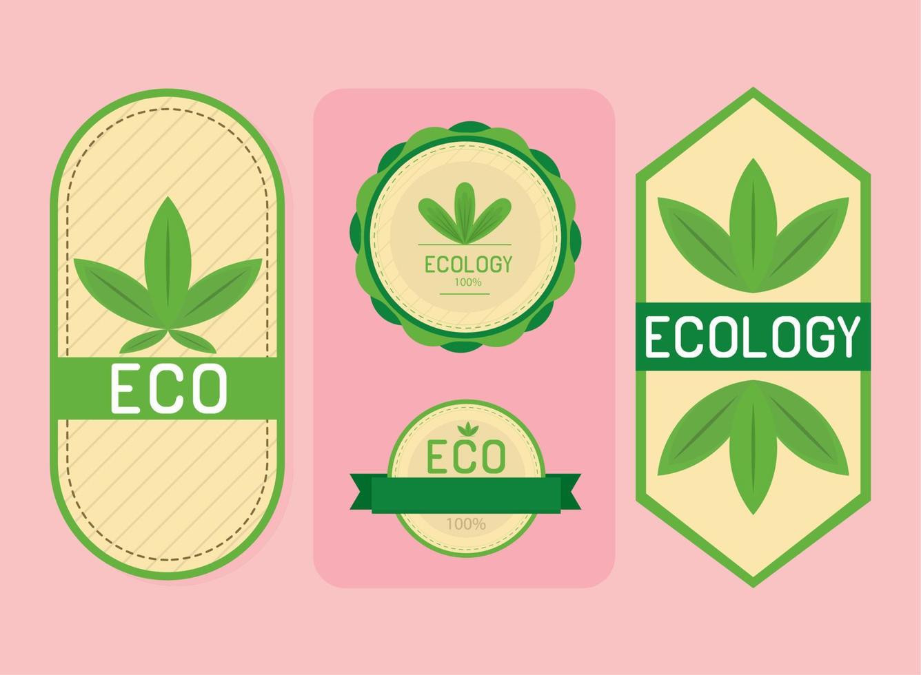 icons labels ecology vector