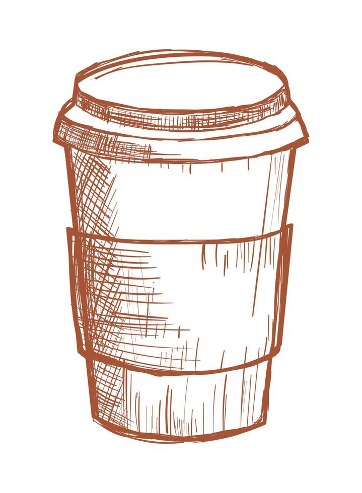 takeaway coffee cup vector