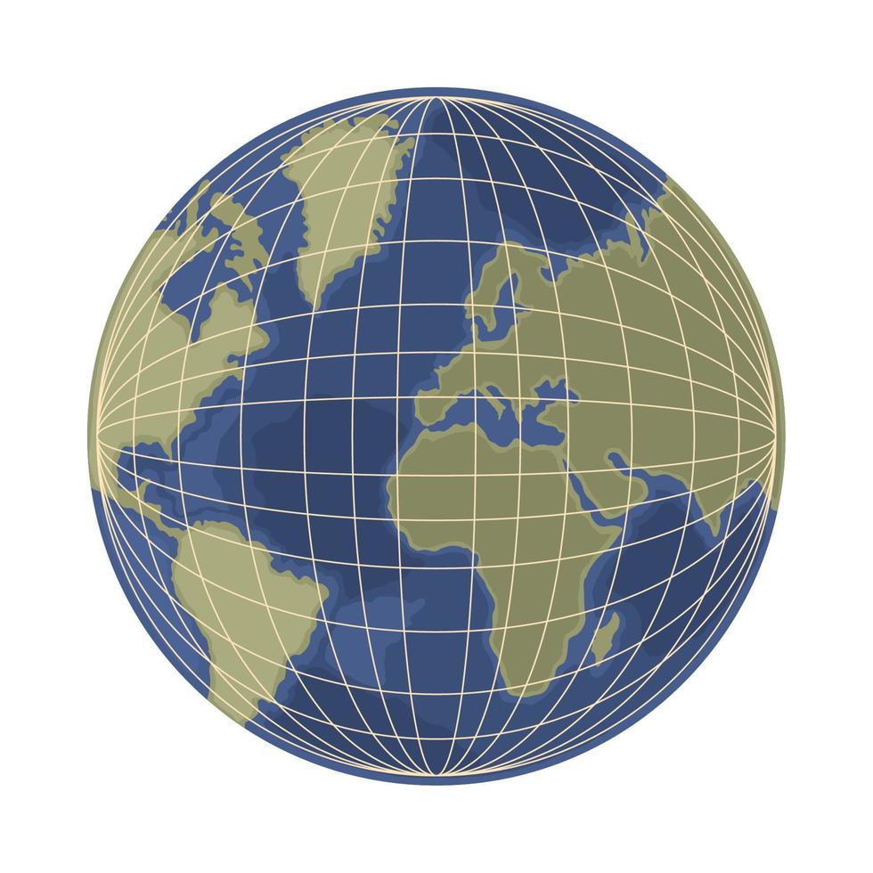 planet map icon vector