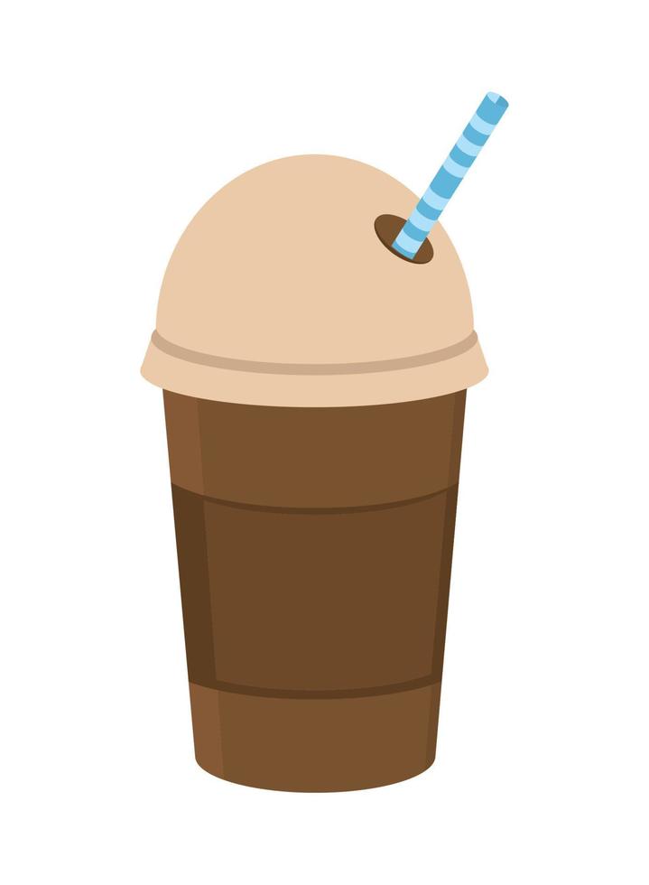 coffee cup with straw vector