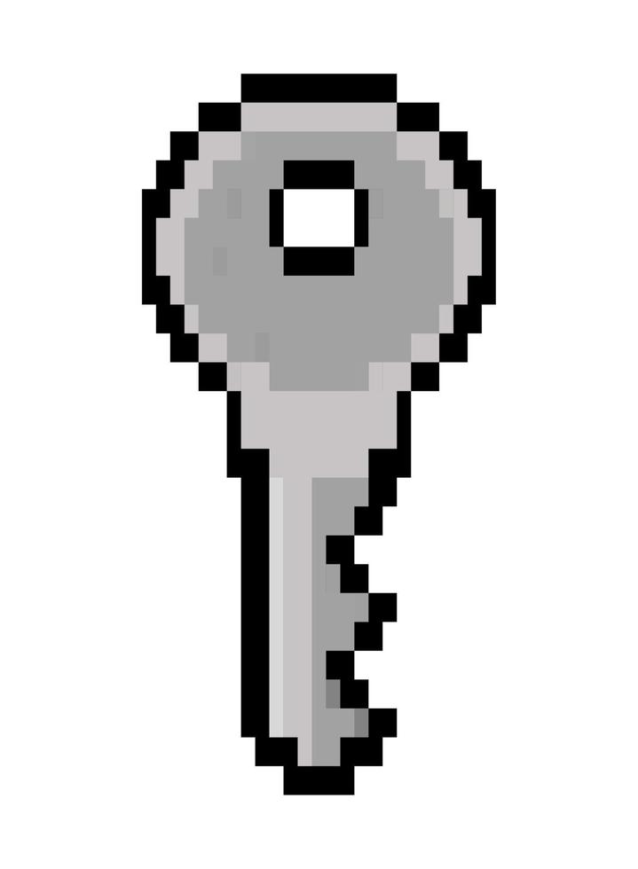 key pixel icon vector