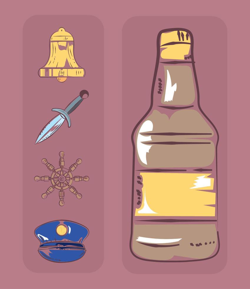 set of nautical vector