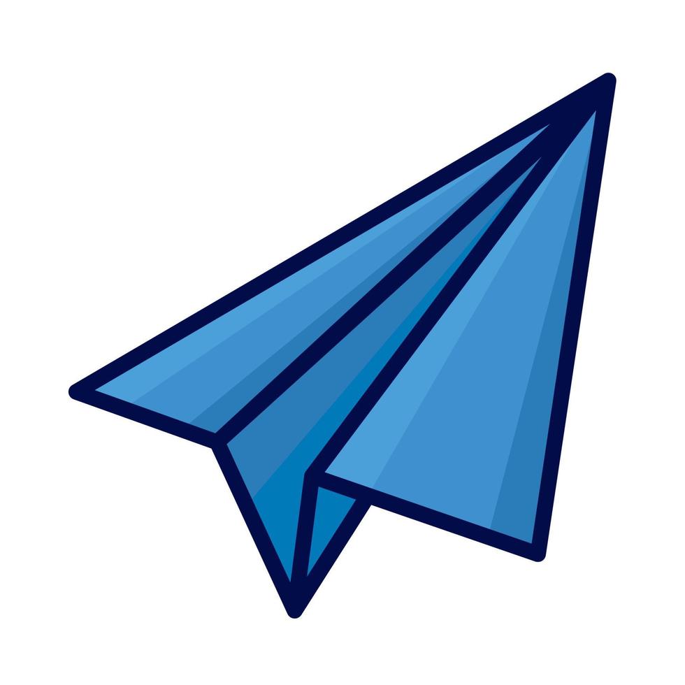 paper plane blue vector