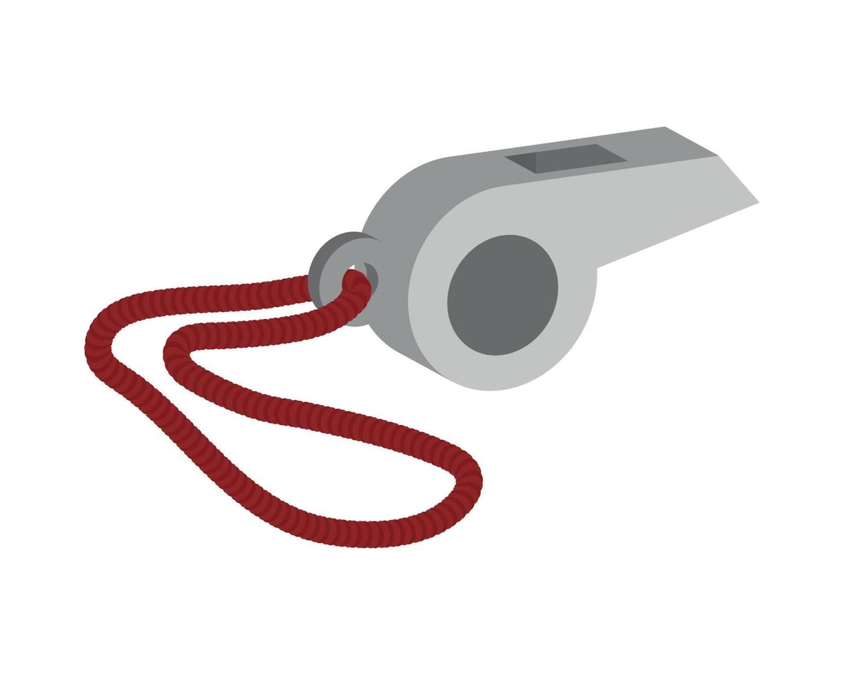 whistle with cord vector