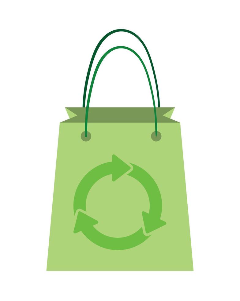 paper bag eco friendly vector