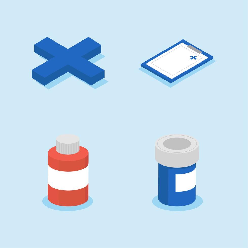 icons health isometric vector