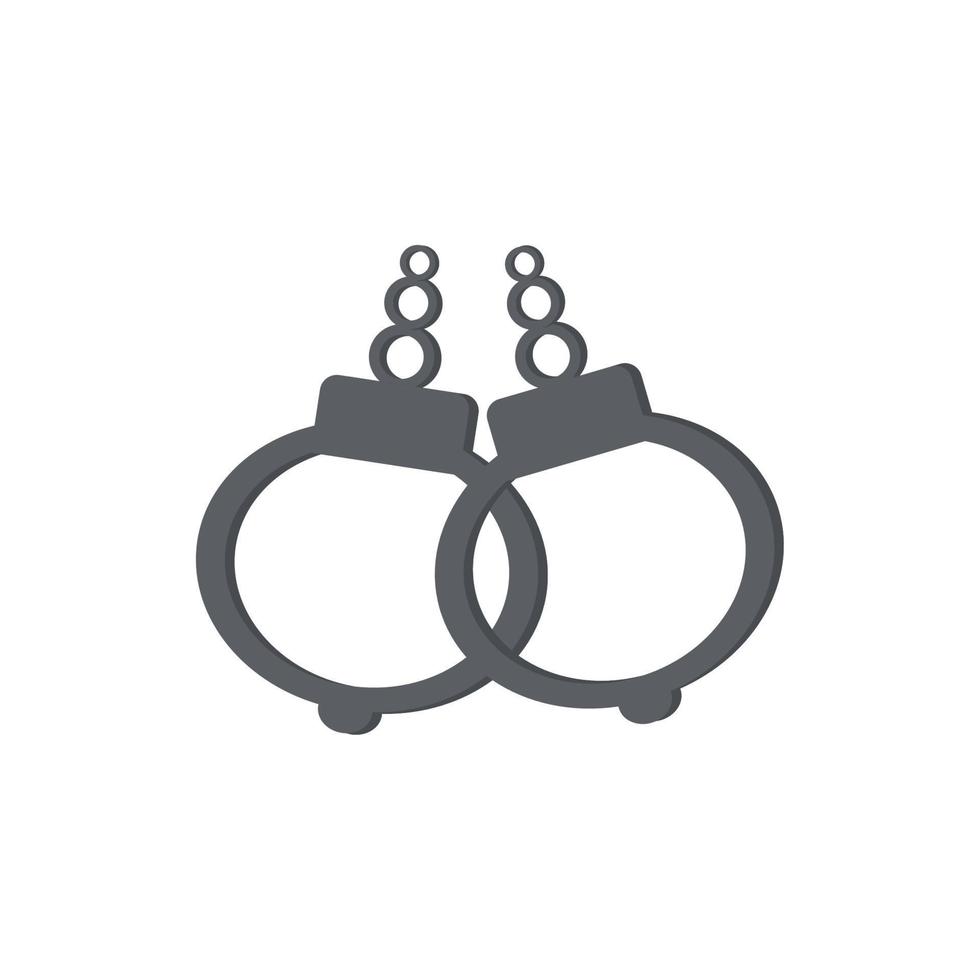 handcuffs icon isolated vector