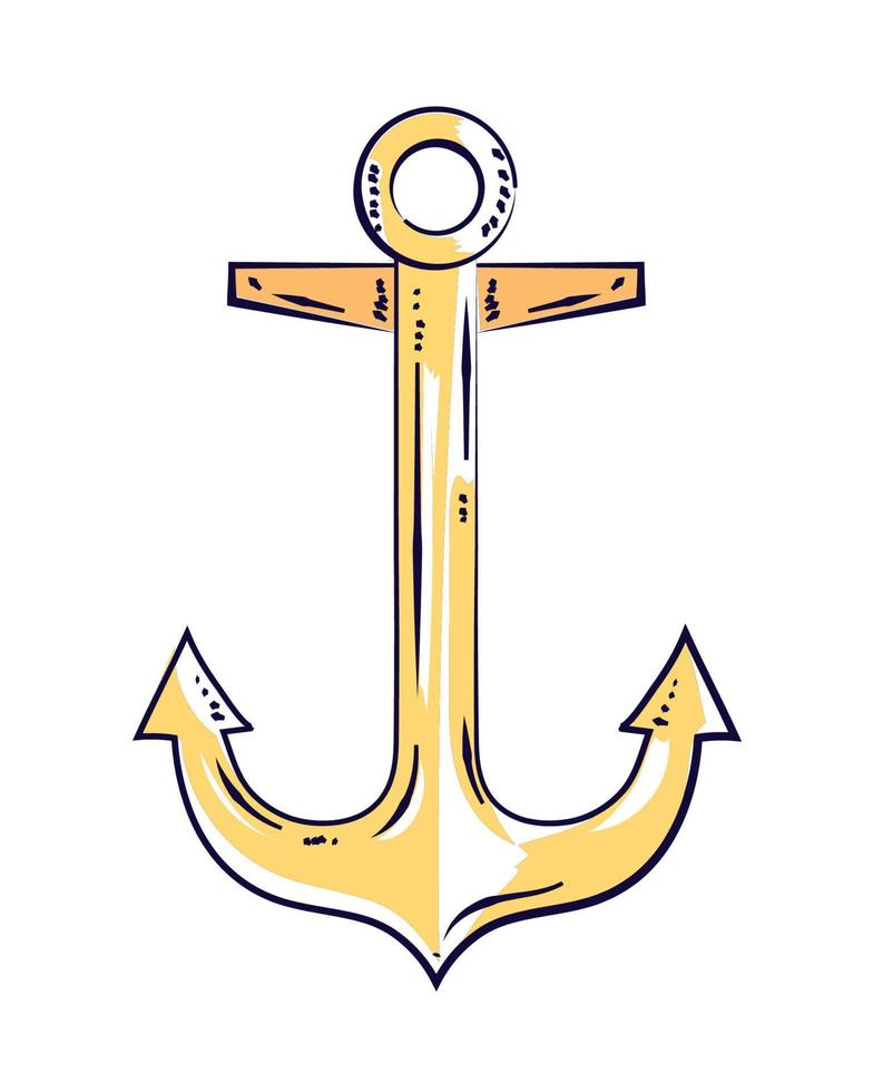 nautical anchor icon vector