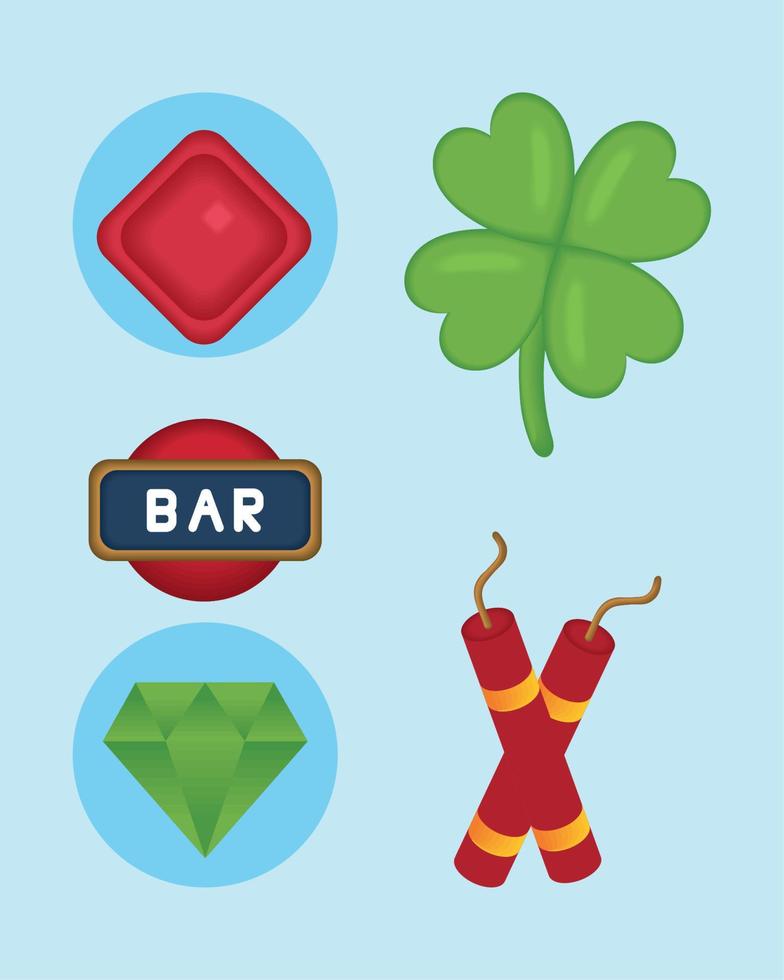 icons set game vector