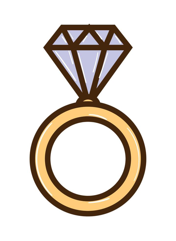 diamond ring icon vector