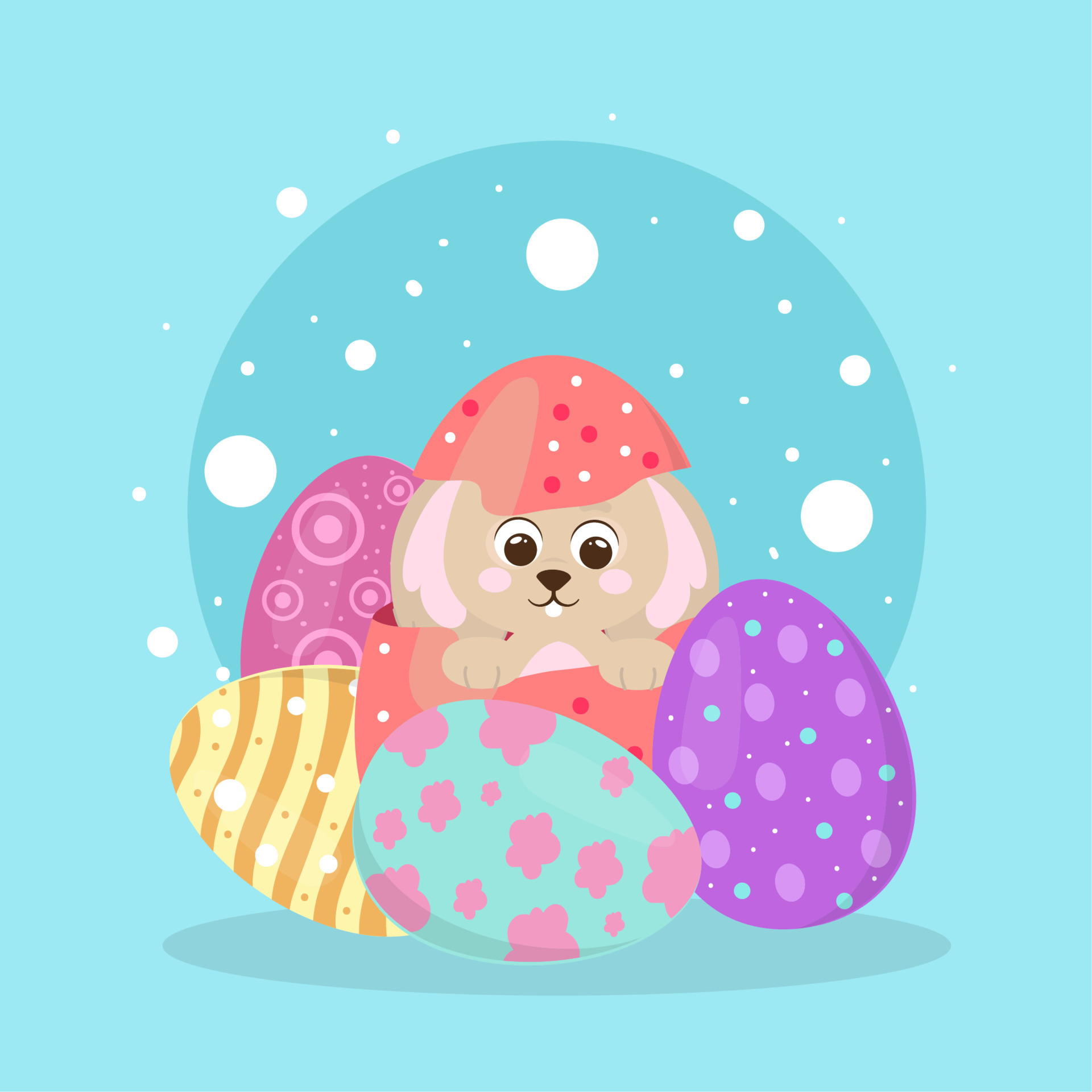 cute bunny inside egg 10967493 Vector Art at Vecteezy