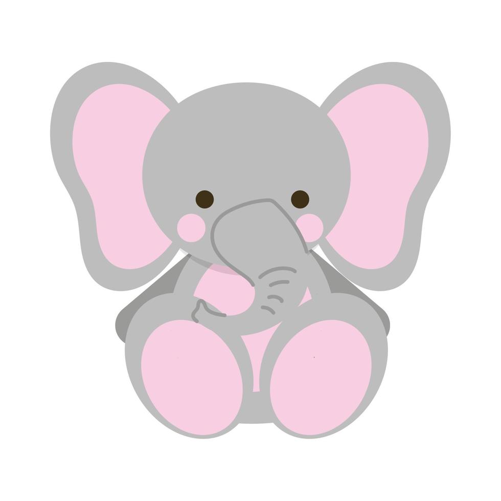 baby elephant toy vector