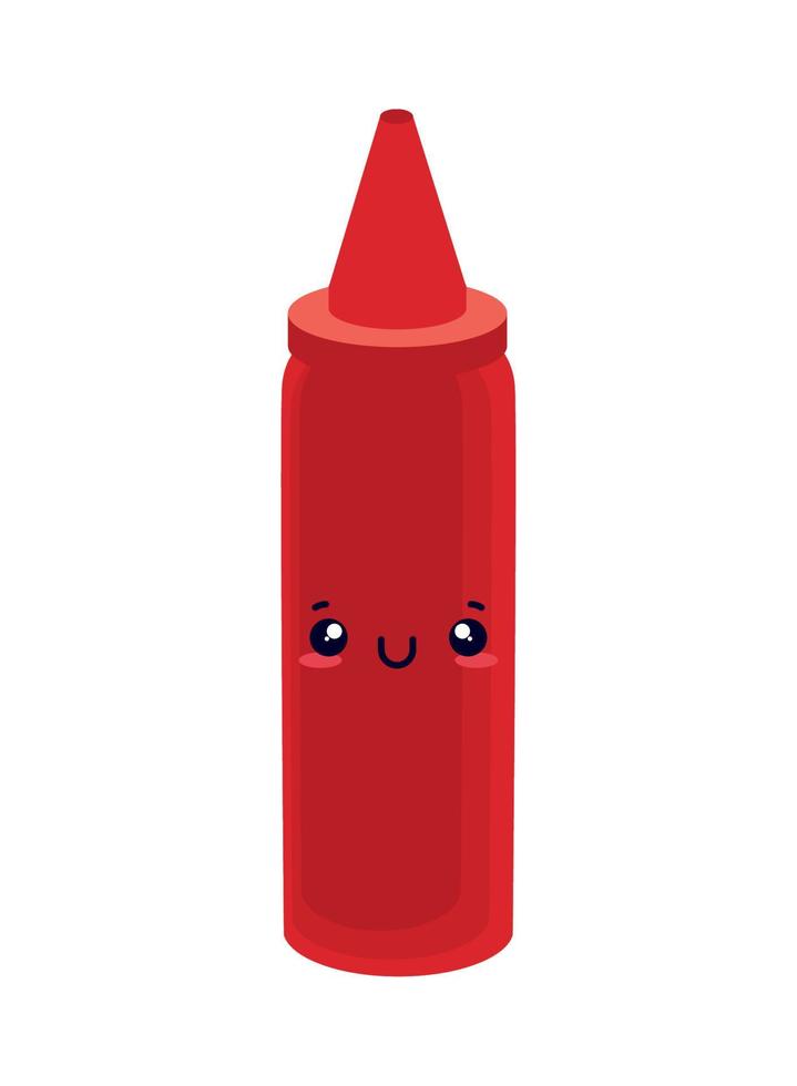 sauce bottle kawaii vector
