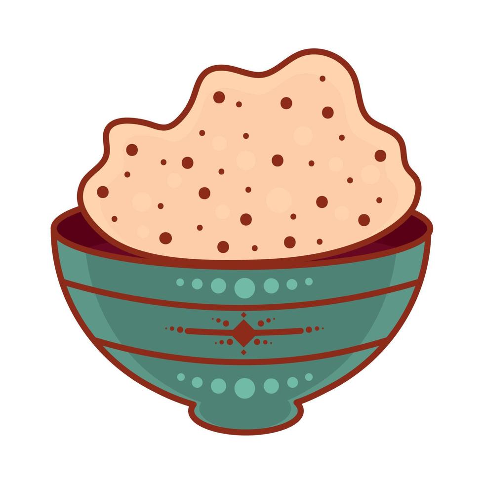 food in bowl vector