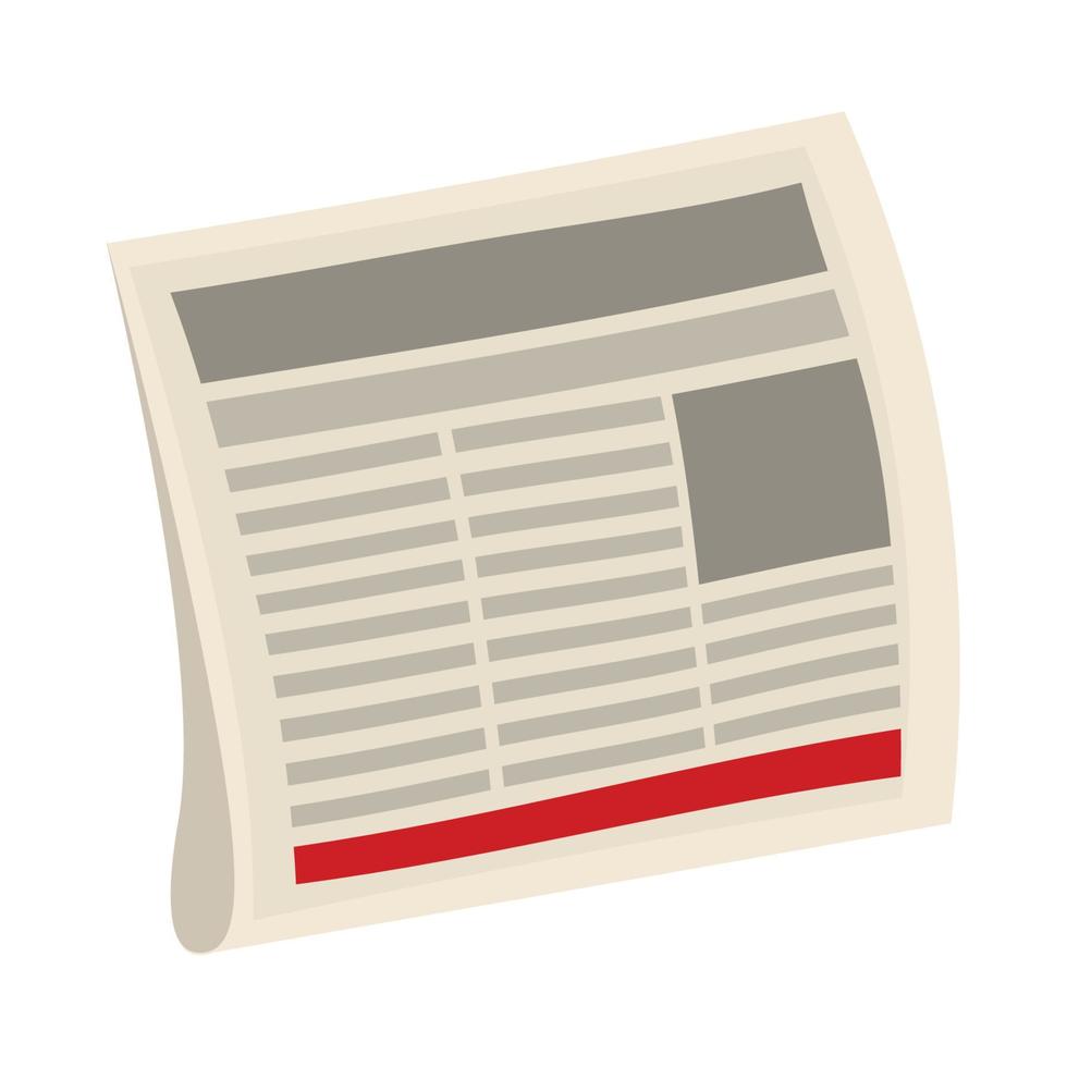 Newspaper isolated icon vector