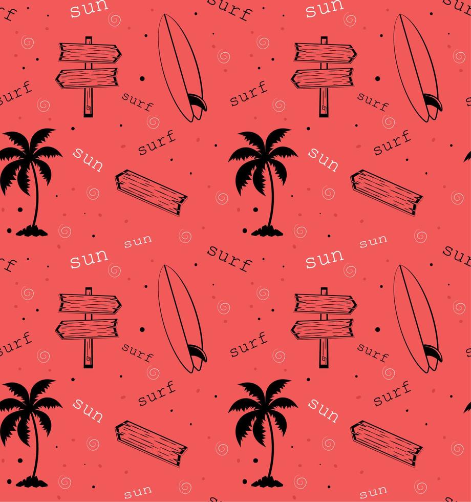 surf summer background vector