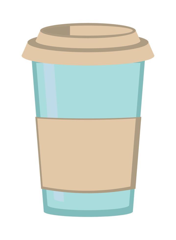 takeaway cup for beverage vector
