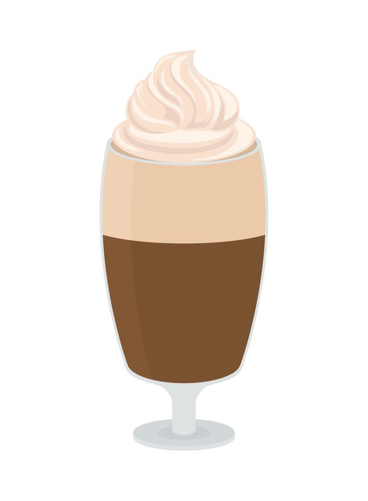 coffee beverage with foam vector