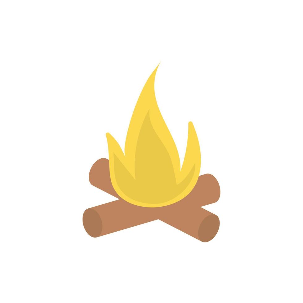 burning bonfire icon vector