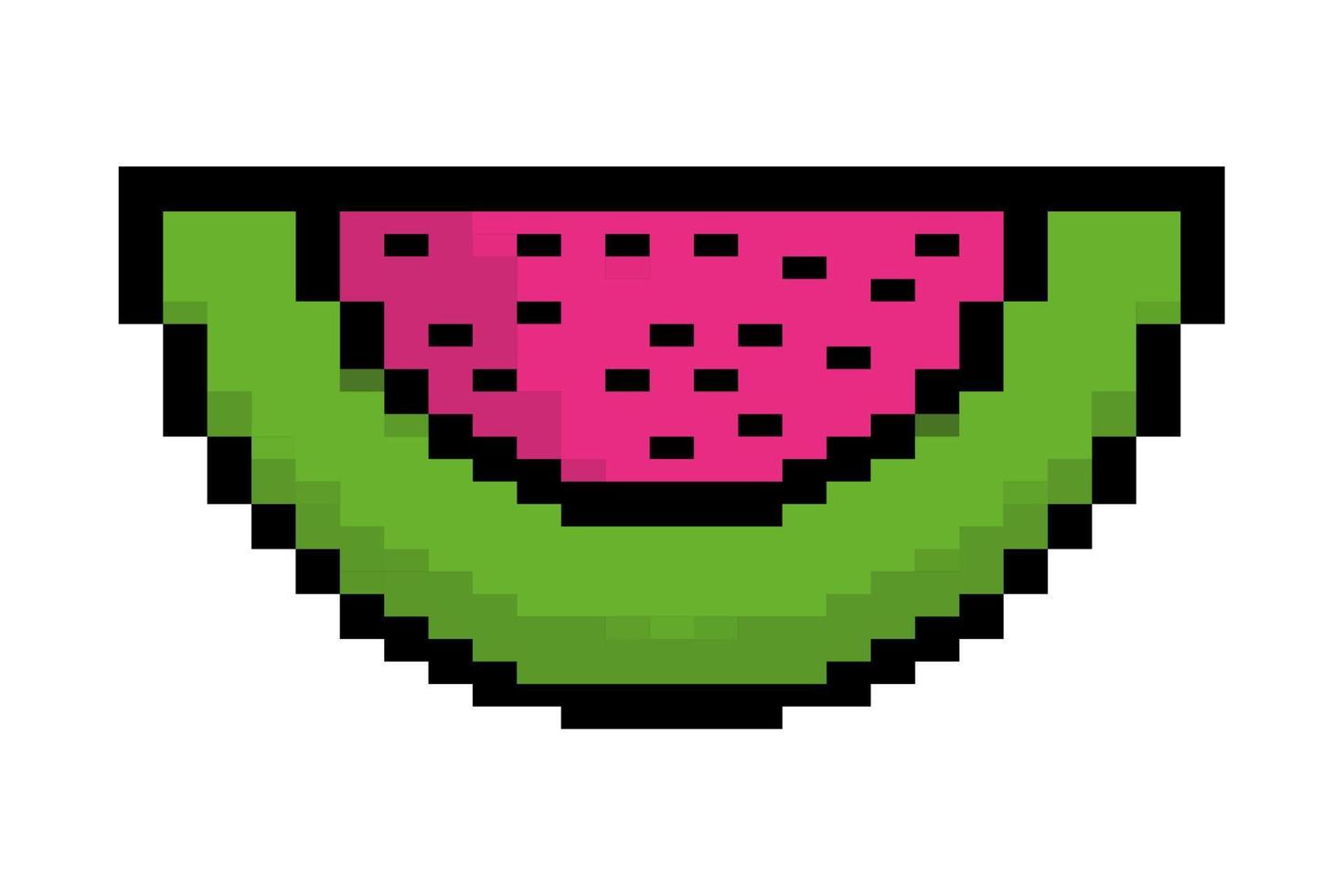 watermelon pixel icon vector