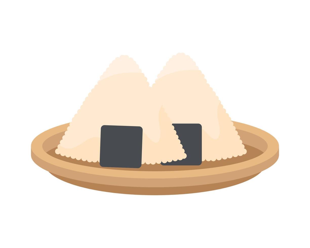 onigiri japanese food vector