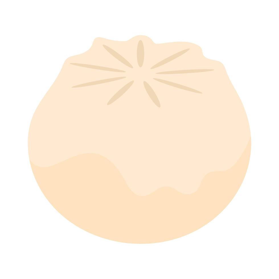 dumpling icon flat vector