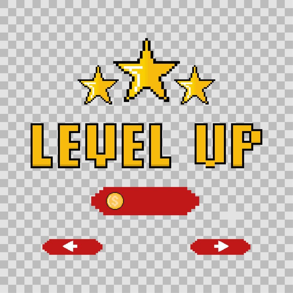 video game level up vector