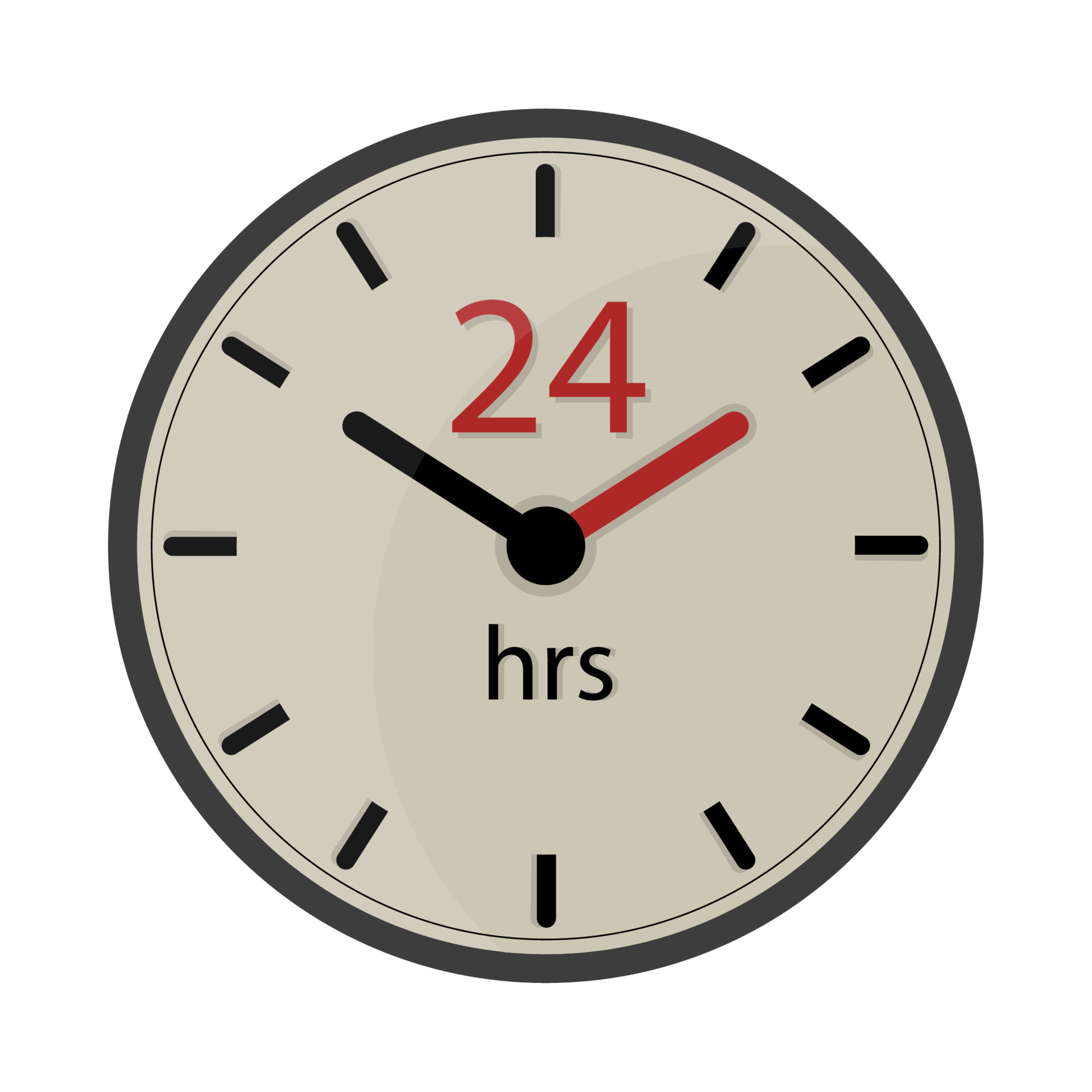 Clock Time 24 Hours 10967865 Vector Art At Vecteezy