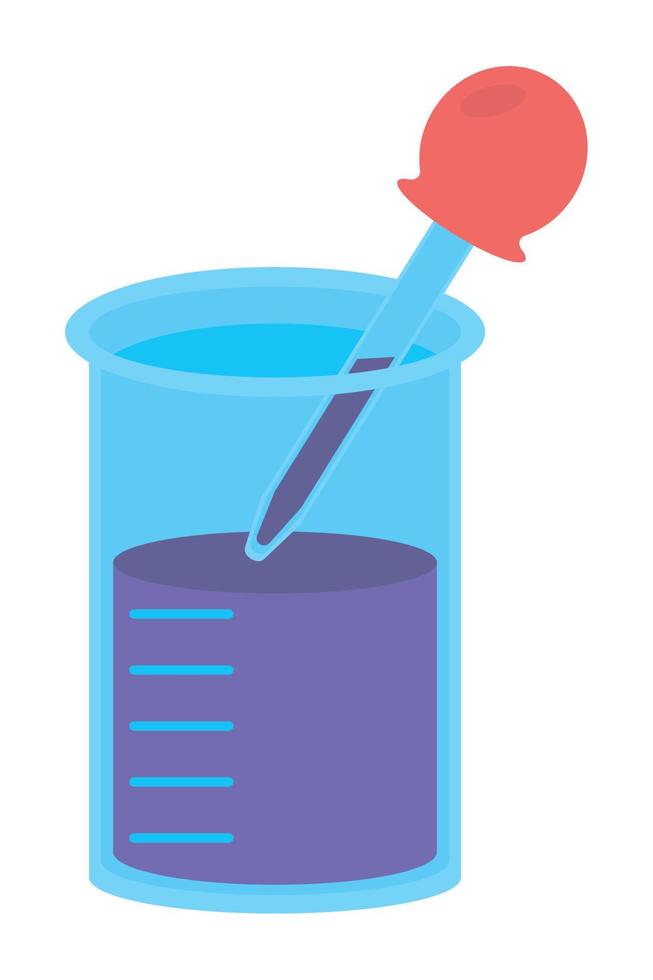 chemical flask and pipette vector