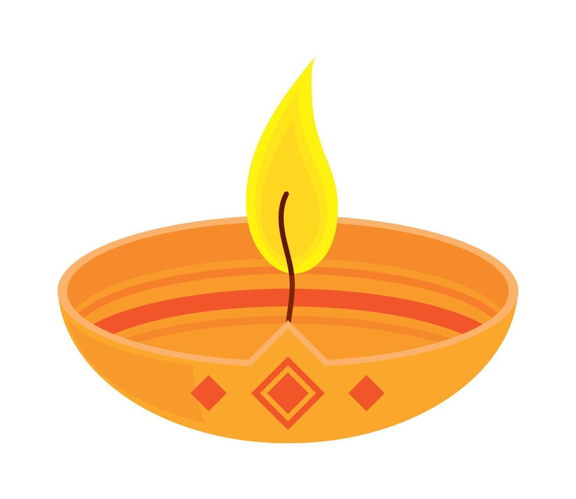 diya lamp light vector