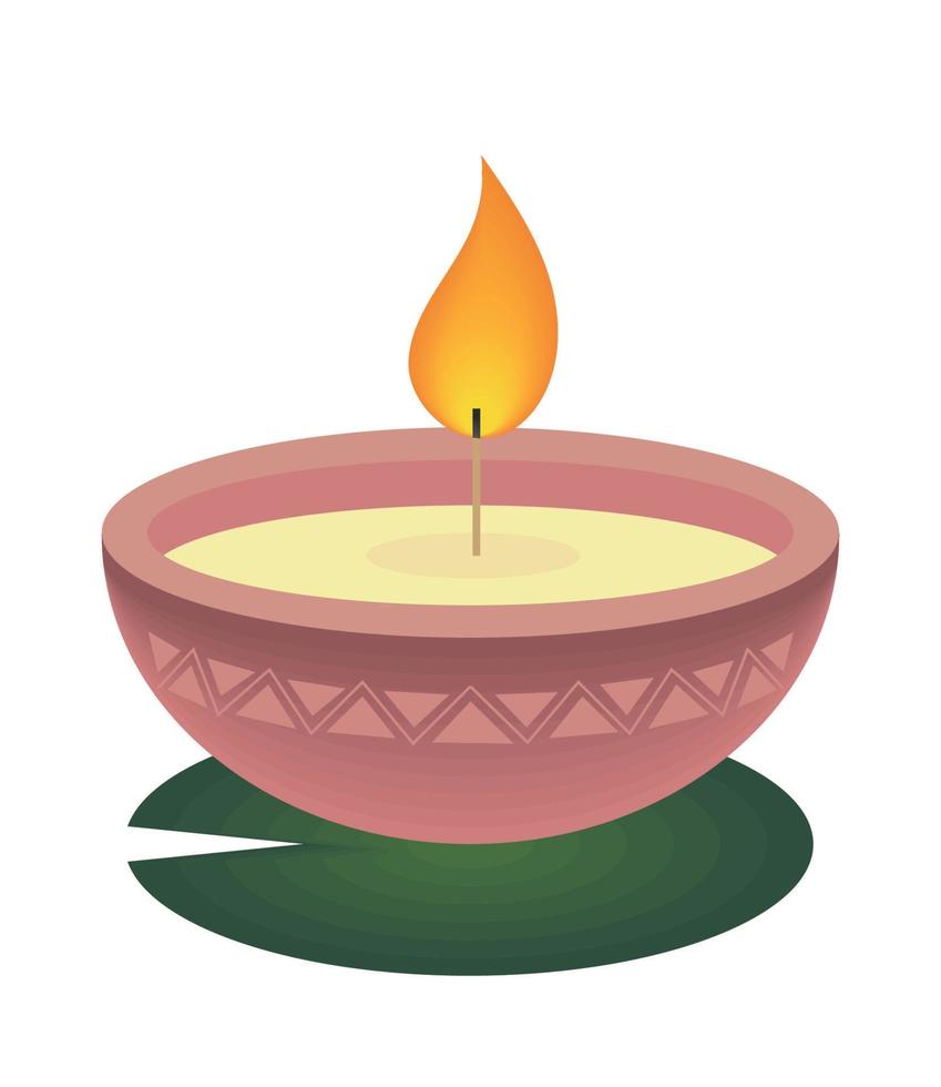 candle in bowl vector