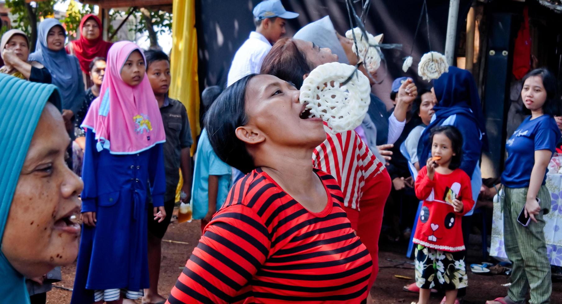 Pamulang, August 17, 2022. Various competitions to commemorate Indonesia's independence day were carried out in a simple but still lively manner. photo