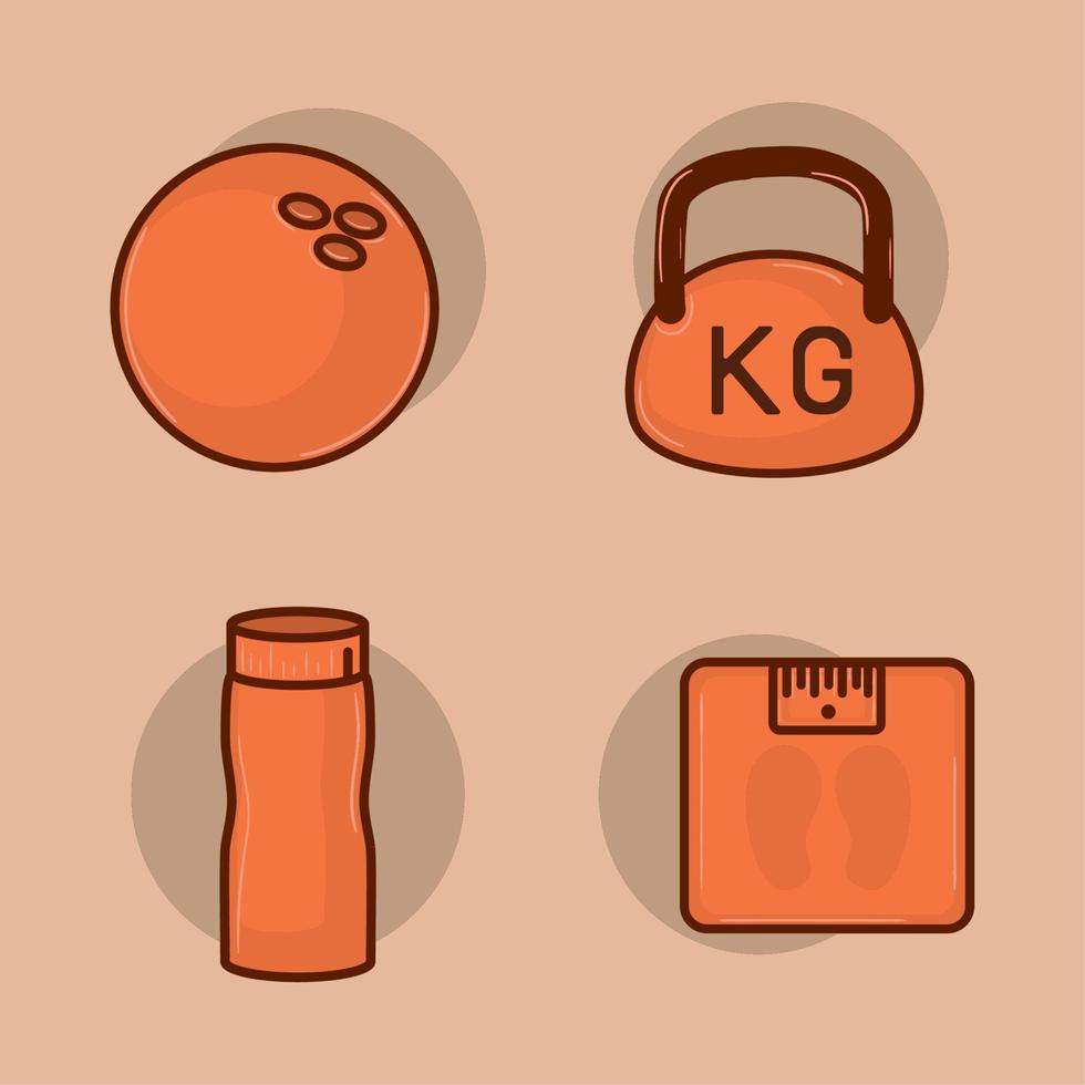 set of sport things vector