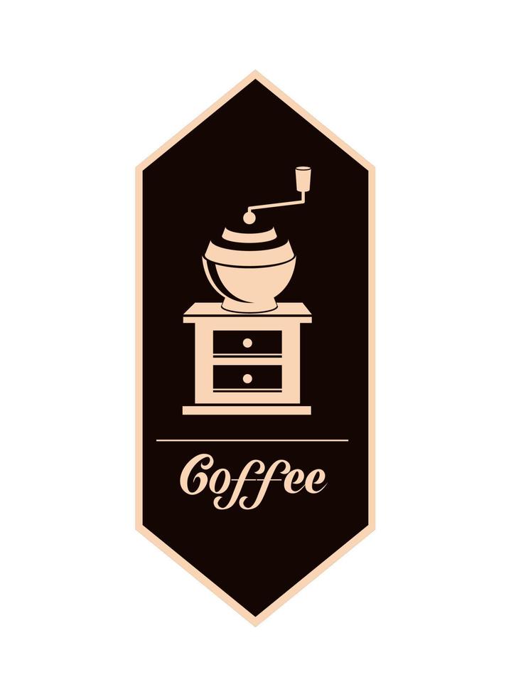 coffee label classic vector