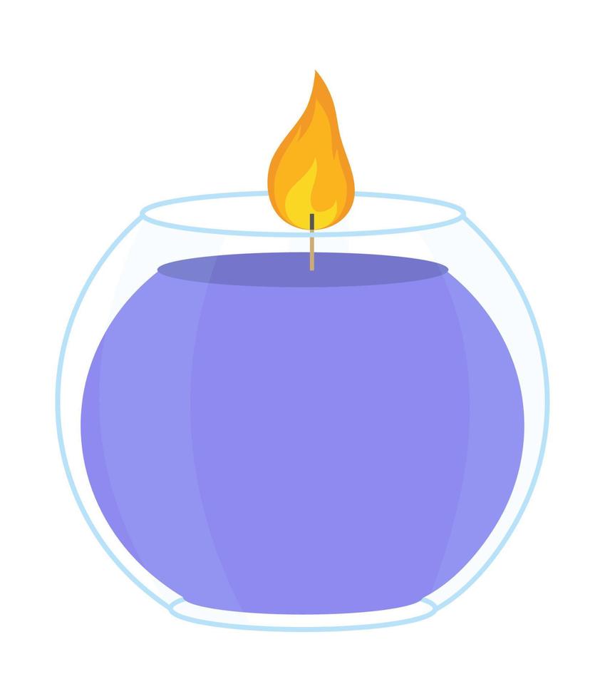 purple candle in bowl vector